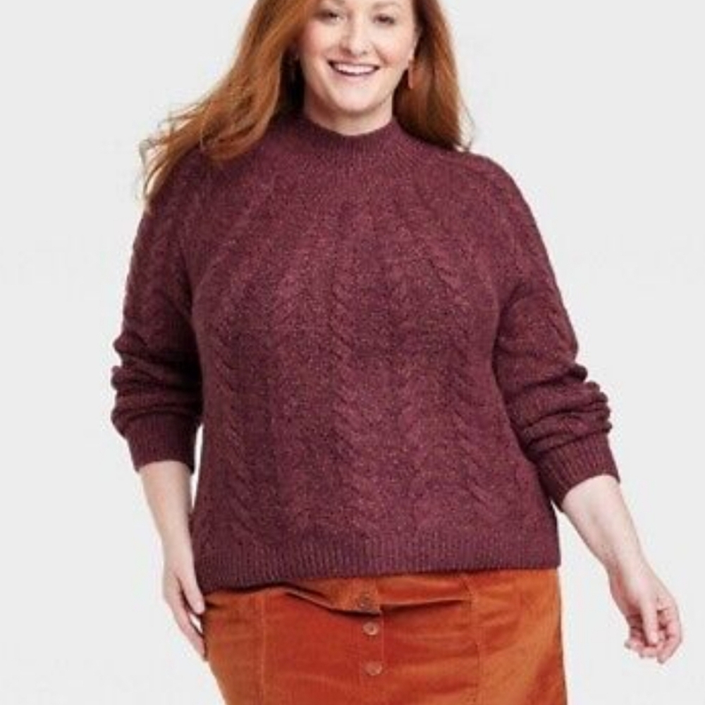 ❤️5/$25 New Knox rose burgundy sweater